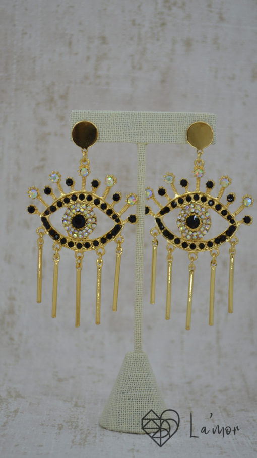 Aretes grandes ojo turco