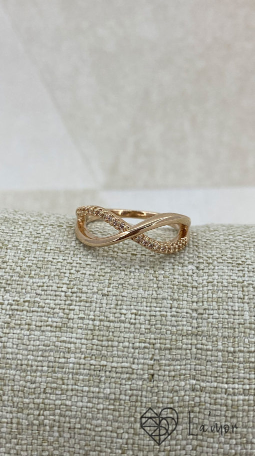 anillo oro rosa infinito