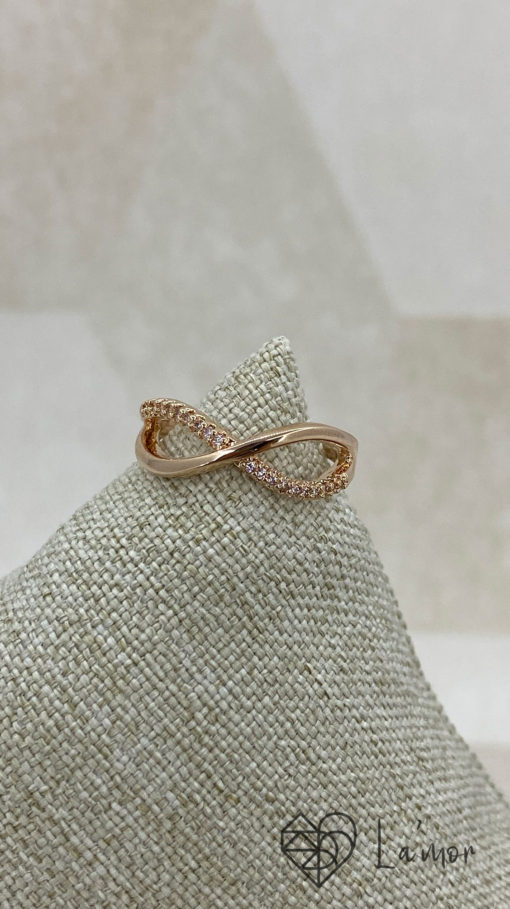 anillo oro rosa infinito